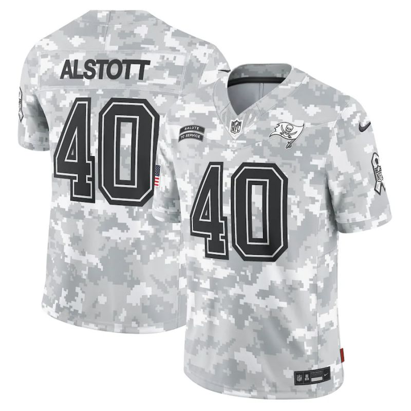 Men Tampa Bay Buccaneers #40 Alstott Nike Arctic Camo 2024 Salute to Service Limited NFL Jersey->indianapolis colts->NFL Jersey